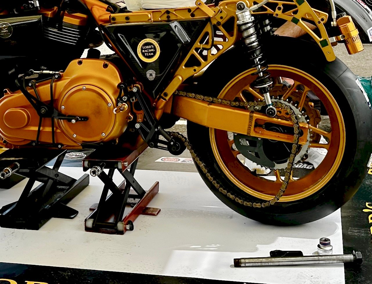 harley-bagger-rear-wheel-repair